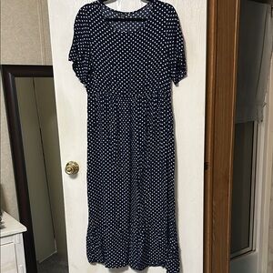 SHEIN Navy Polka Dot Women's Dress Size L